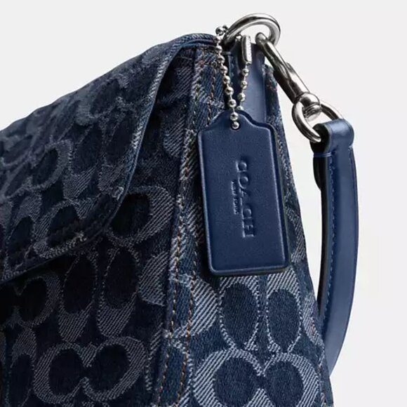 NWT ✅ COACH Brook Flap Chain Bag In Signature Denim #CAT60 ⭐ NWT - Picture 7 of 17